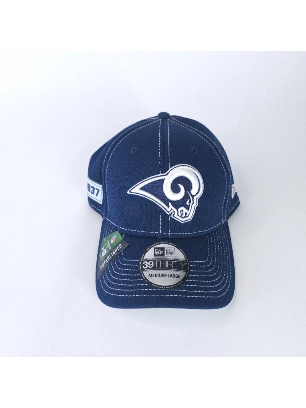 Los Angeles Rams Hat Blue Logo On Field 1937 New Era Medium Large Stretch LAR